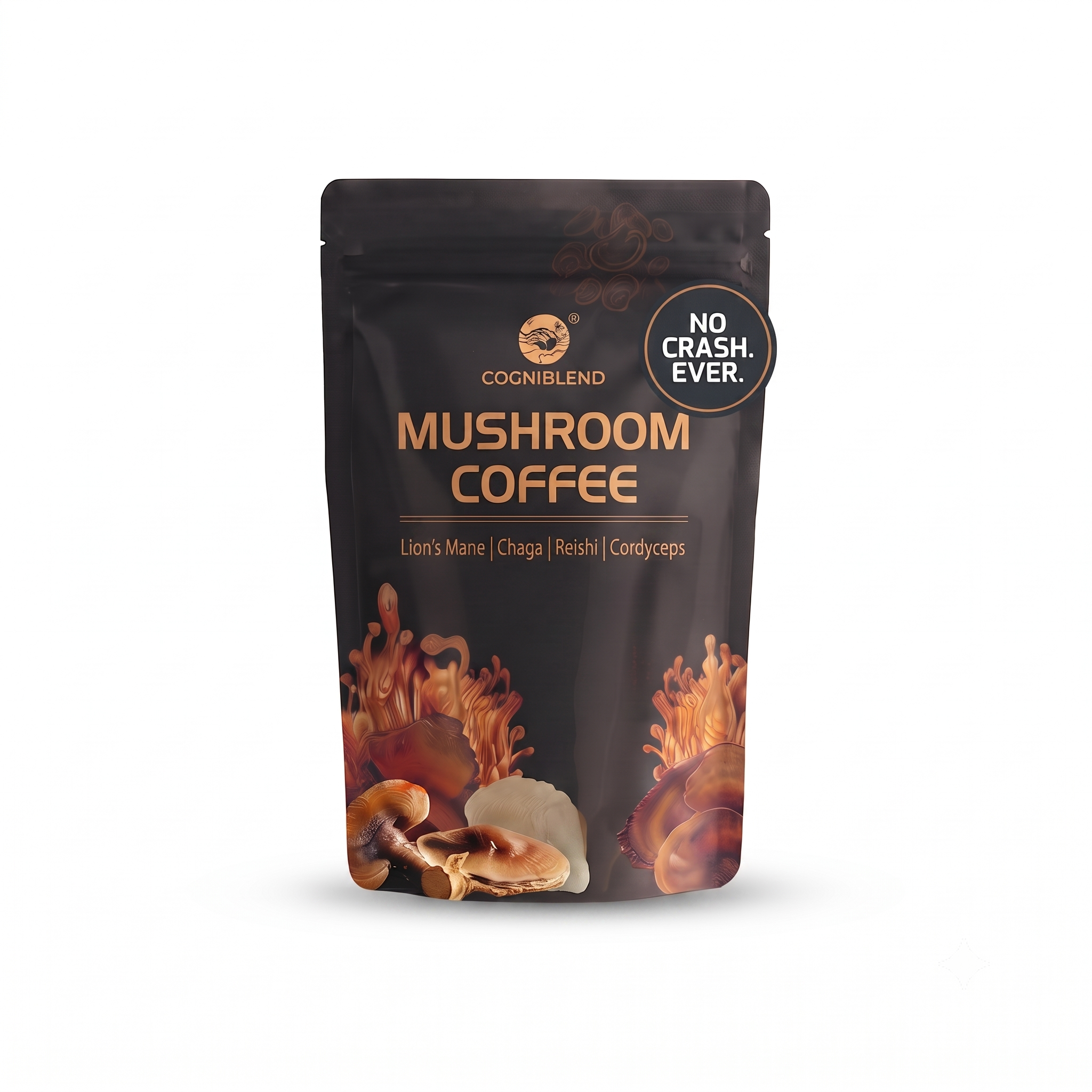 CogniBlend Mushroom Coffee — single pouch with Lion's Mane, Chaga, Reishi and Cordyceps