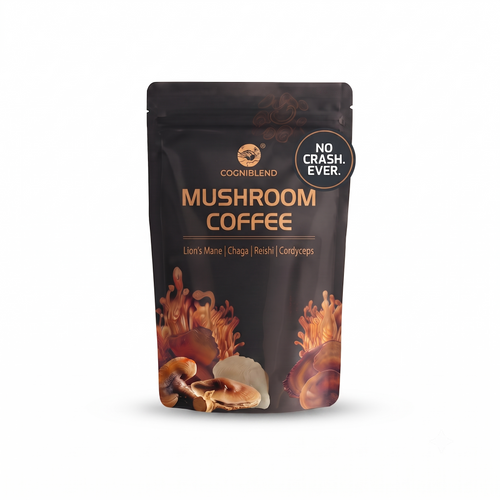 CogniBlend Mushroom Coffee — single pouch with Lion's Mane, Chaga, Reishi and Cordyceps