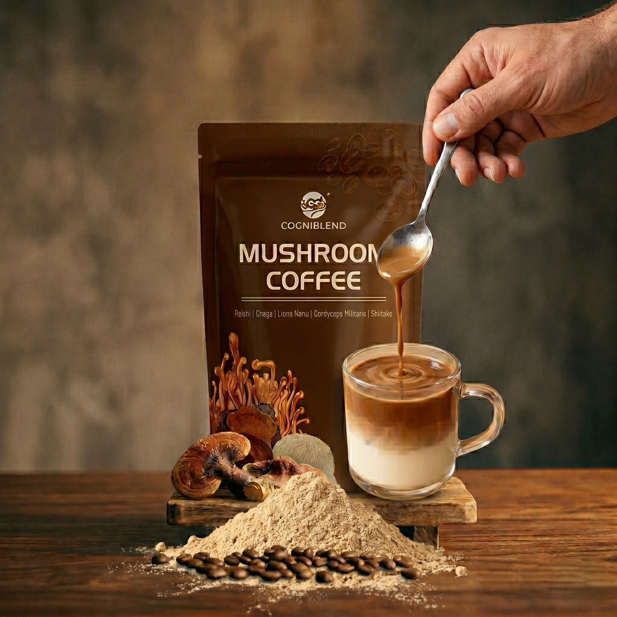 Mushroom coffee
